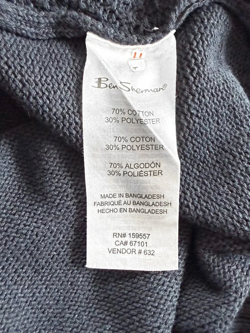 Ben Sherman Cable Knit Crewneck Sweater